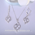 Wedding fashion jewelry set dubai bridal jewelry cubic zircon